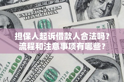 北京担保人起诉借款人合法吗？流程和注意事项有哪些？