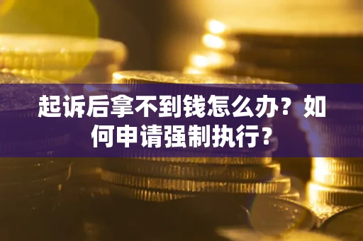 北京起诉后拿不到钱怎么办？如何申请强制执行？