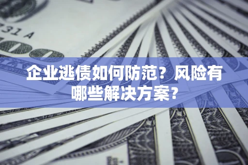 北京企业逃债如何防范？风险有哪些解决方案？