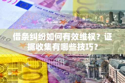 北京借条纠纷如何有效维权？证据收集有哪些技巧？